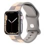 Pasek Opaska Bransoleta Silikon Krata Szary do Apple Watch 3 4 5 6 7 8 9 SE 38/40/41mm - 3